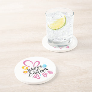 Glad påsk Cute Bunny med Påskägg Underlägg