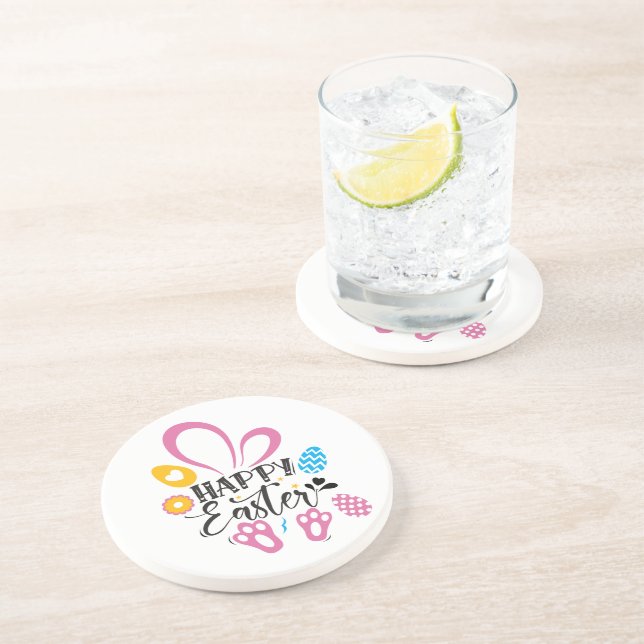 Glad påsk Cute Bunny med Påskägg Underlägg (Sidan)