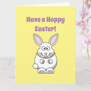 Glad påsk Cute Bunny Rabbit Tecknad Kort