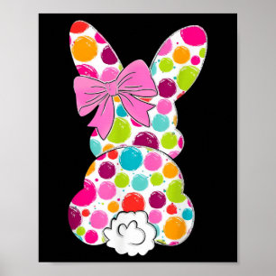 Glad påsk Cute Bunny Rabbit Tonåringar Girls Kids Poster