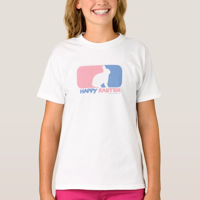 Glad påsk Cute Bunny Sports Stil Logotyp Tröja (Framsida)