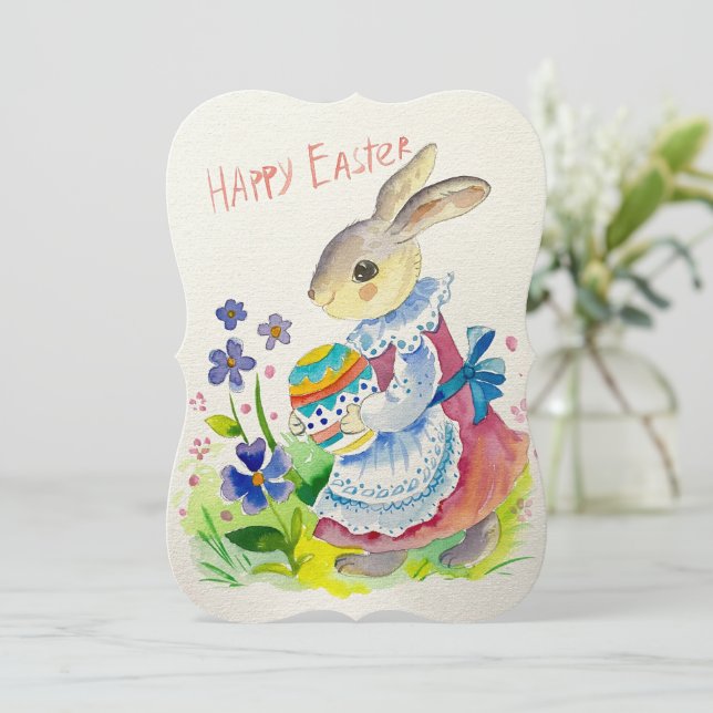 Glad påsk. Cute bunny whity-ägg (Stående Fram)