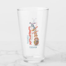 Glad påsk Cute Funny Modern Bunny Rabbit Egg