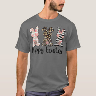 Glad påsk Cute Leopard Bunnies Påsk Matching T Shirt