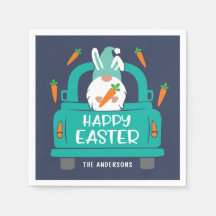 Glad påsk Cute Modern Gnome Lastbil Namn