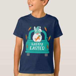 Glad påsk Cute Modern Gnome Lastbil T Shirt