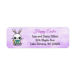 Glad påsk | Cute Påskhare Returadress Etikett