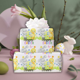 Glad påsk Cute Rabbit & Chick Egg Hunt Presentpapper