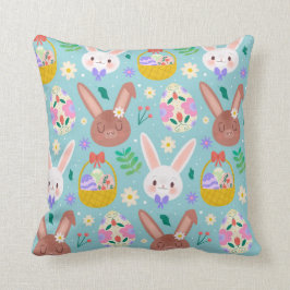 Glad påsk Cute Rabbits Kudde