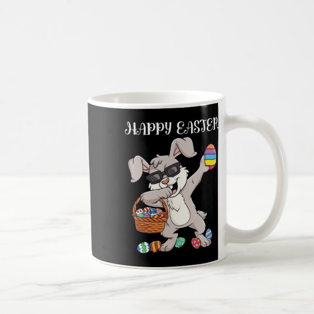 Glad påsk Dabbing Rabbit Eggs Småbarn Boys Kaffemugg (Höger)
