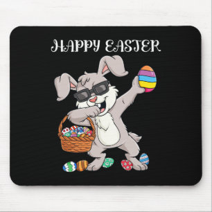 Glad påsk Dabbing Rabbit Eggs Småbarn Boys Musmatta