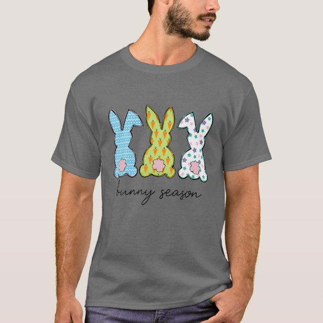 Glad påsk Dag Cute Bunnies Bunnies Bunny Seas0n T Shirt (Framsida)