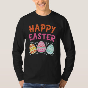 Glad påsk Dag Cute Colorful Egg Hunting Women B T Shirt