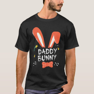 glad påsk Dag Cute Pappa Bunny Öron Costume Fam T Shirt