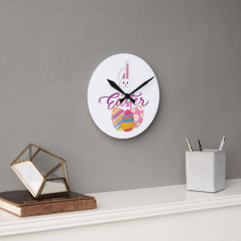 GLAD PÅSK DAG DESIGN RUND KLOCKA