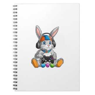 Glad påsk dag kanin ägg roliga pojkar flickor barn anteckningsbok