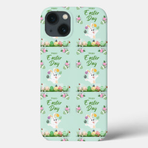 Glad påsk dag- luddig bunny och ägg Påsk