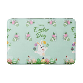 Glad påsk dag- luddig bunny och ägg Påsk Badrumsmatta
