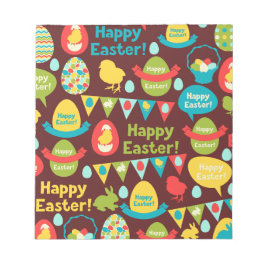 Glad påsk dag-Mönster bunny och ägg-Påsk Anteckningsblock