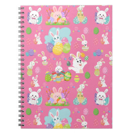 Glad påsk dag-Mönster-flotta Bunny och ägg Anteckningsbok