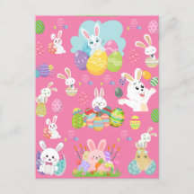 Glad påsk dag-Mönster-flotta Bunny och ägg