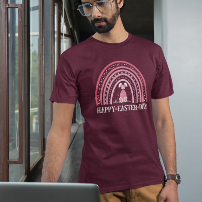 Glad påsk Dag Regbow söt Bunny Design T Shirt (Skapare uppladdad)