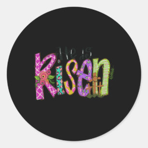 Glad påsk-dagen är han på väg att bli kristen Påsk Runt Klistermärke