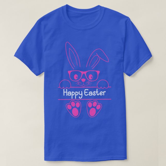 Glad påsk-dagen Bunny Rabbit Ansikte Påsk-dagen T Shirt (Design framsida)