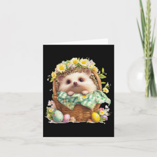 Glad påsk-dagen - Hedgehog Sitta Inside A-ugnen Kort