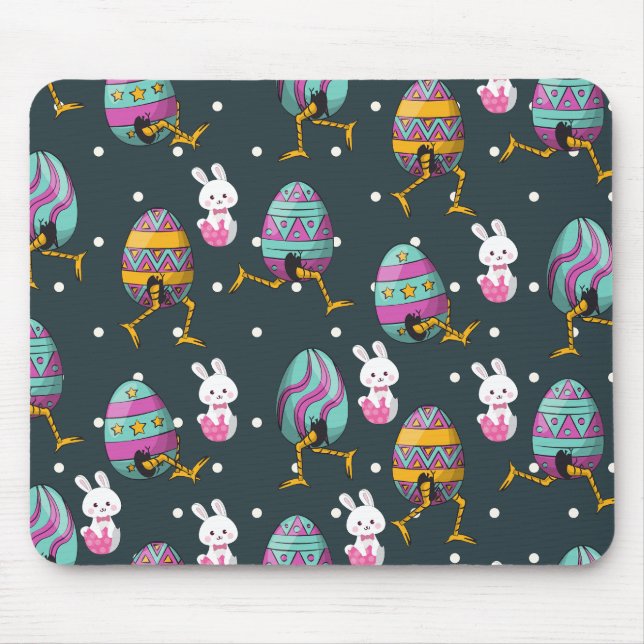 Glad påsk-dagen - Ljuny Bunny Önskemål Mönster Musmatta (Framsidan)