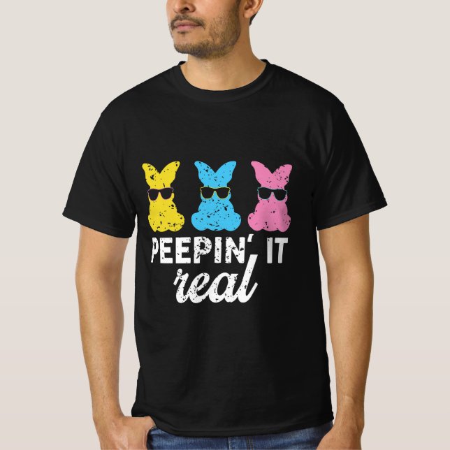 Glad påsk-dagen pepin den reella retro t shirt (Framsida)