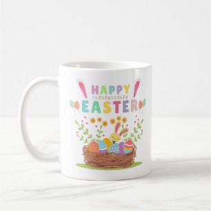 Glad påsk-dagslubb med ägg - Påsk Kaffemugg