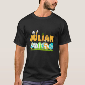 Glad påsk Day Boys Manar Personlig Namn Julian T Shirt