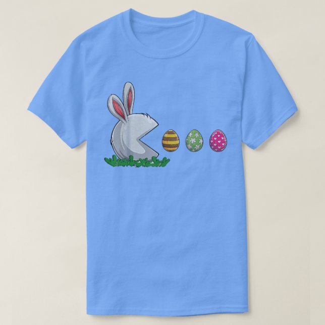 Glad påsk Day Bunny Egg Funny Boys Girls Kids E T Shirt (Design framsida)