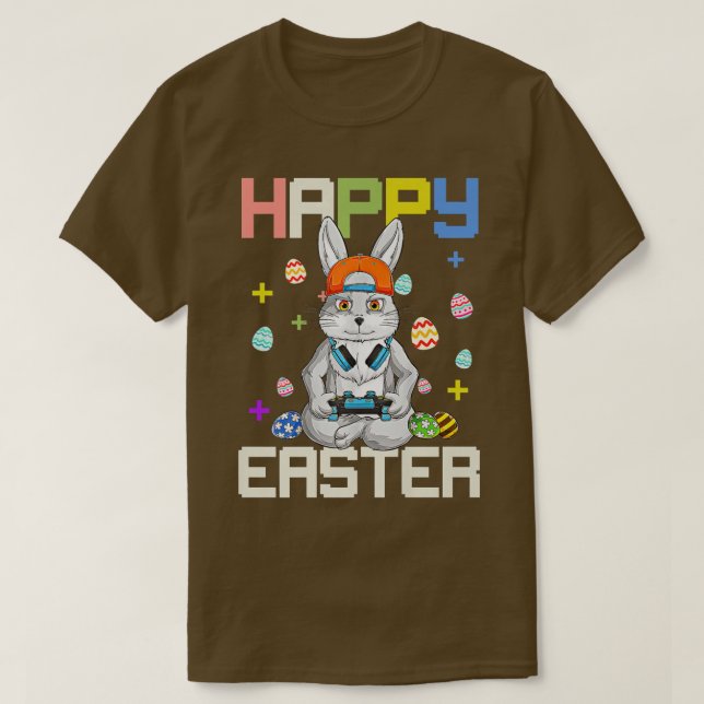 Glad påsk Day Bunny Egg Funny Boys Girls Kids G T Shirt (Design framsida)