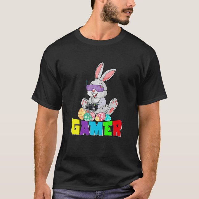 Glad påsk Day Bunny Egg Funny Boys Girls Kids G T Shirt (Framsida)
