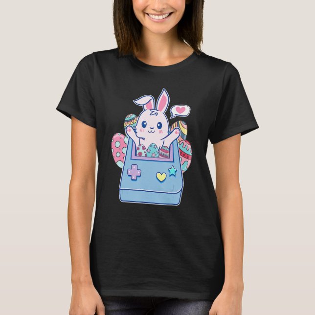 Glad påsk Day Bunny Egg Funny Boys Girls Kids T Shirt (Framsida)