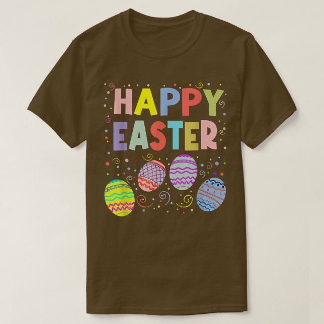 Glad påsk Day Bunny Egg Hunting Vår Christia T Shirt (Design framsida)