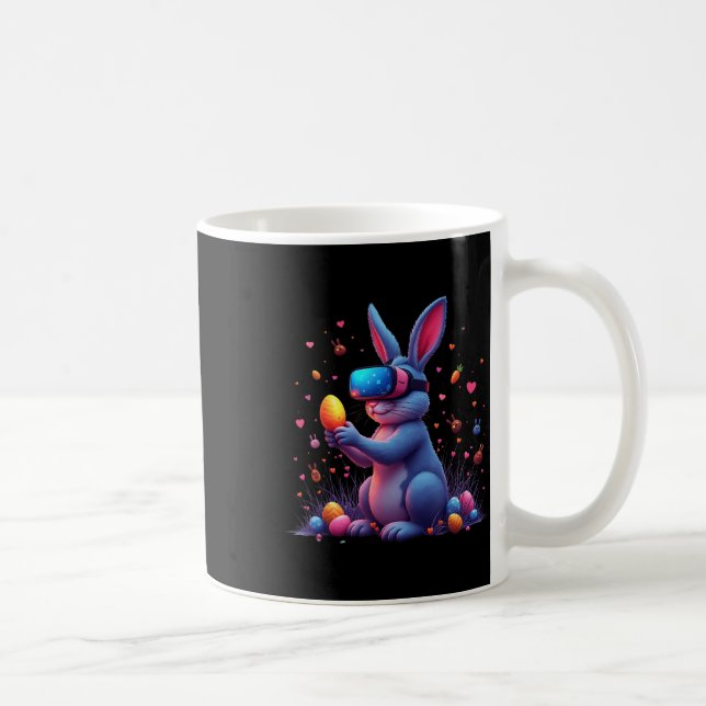 Glad påsk Day Bunny Egg Video Game Funny Vr Gam Kaffemugg (Höger)