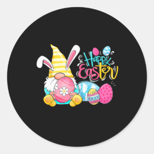 Glad påsk Day Bunny Vår Gnome Påskägg Boy Runt Klistermärke