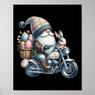 Glad påsk Day Bunny Vår Gnome Påskägg Hun Poster