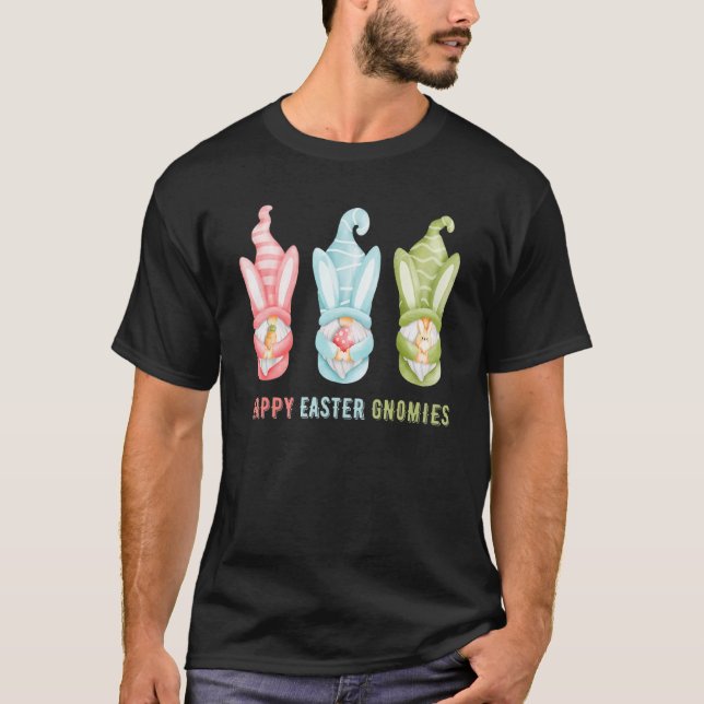 Glad påsk Day Bunny Vår Gnome Påskägg Hun T Shirt (Framsida)