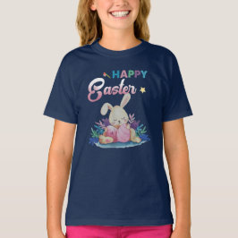 Glad påsk Day Colorful Egg Hunting Cute T Shirt