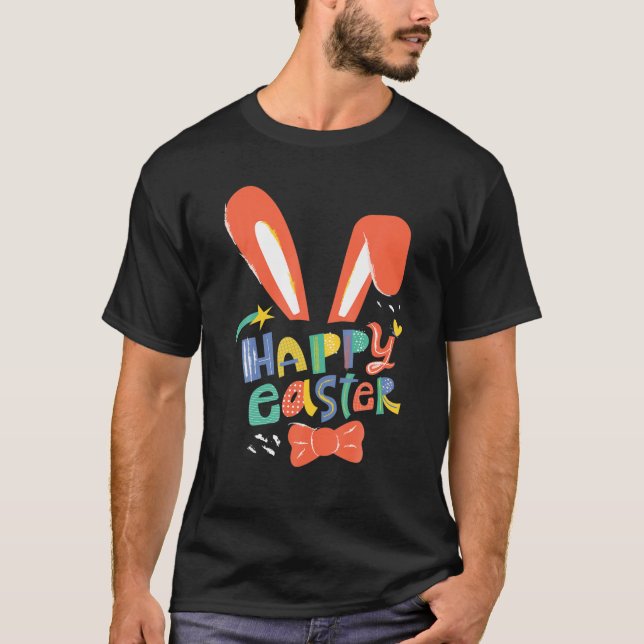 Glad påsk Day Funny Bunny Rabbit Öron Rabbit Co. T Shirt (Framsida)