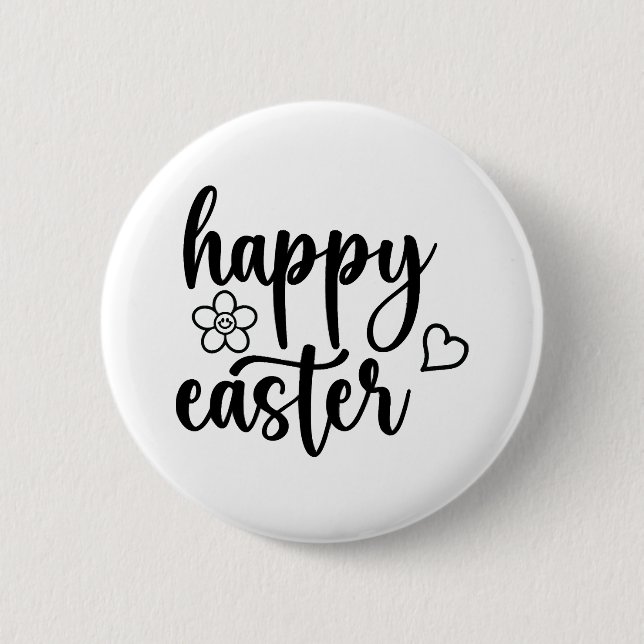 Glad påsk Day Funny Eggs Rabbit Funny T-shirt Knapp (Framsida)