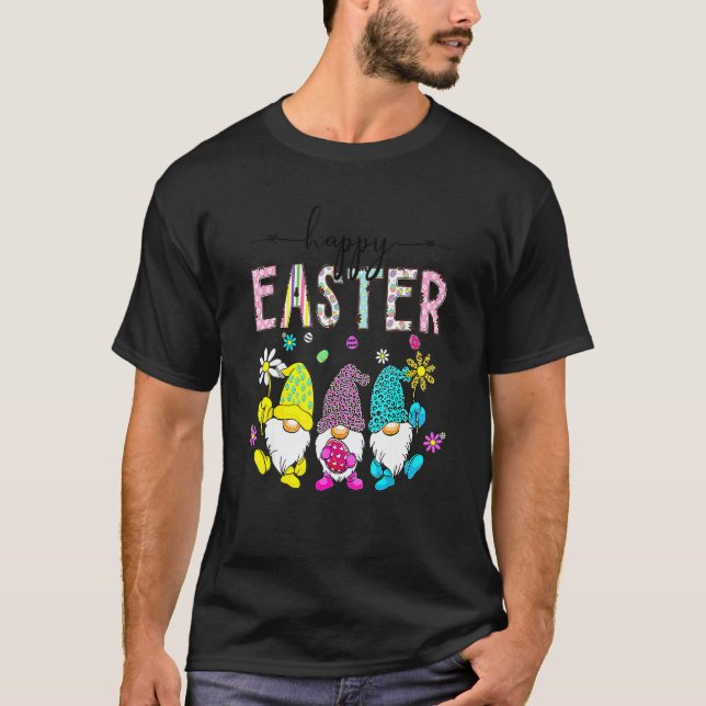 Glad påsk Day Three Gnome Bunny Egg T Shirt (Framsida)