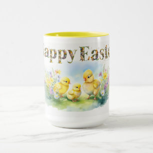 Glad påsk dekorativ text Baby Chic Mugg