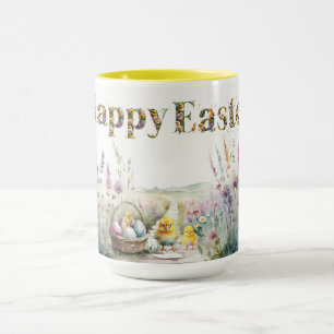 Glad påsk dekorativ text Baby Chic Mugg
