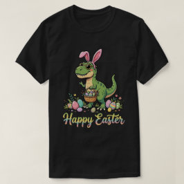 Glad påsk Dinosaur Söt Bunny Dino T Shirt