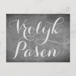 Glad påsk Dutch Pasen Chalkboard Typography Helg Vykort